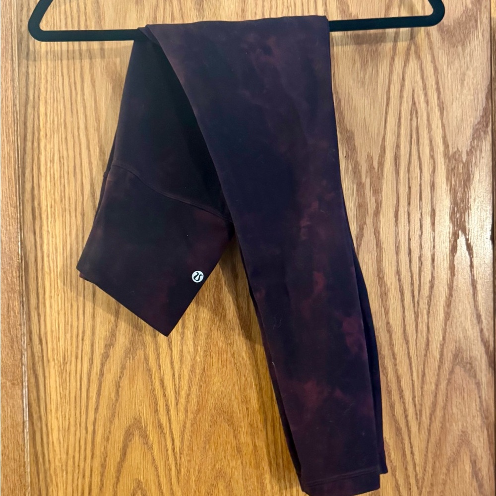 lululemon purple tie dye leggings 25”